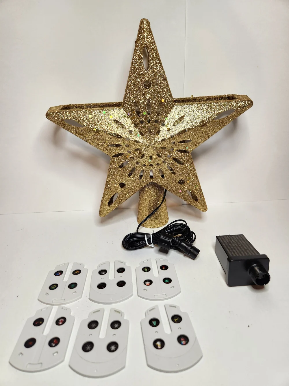 Projector Led Tree Top Star with 6 disk . Open Box